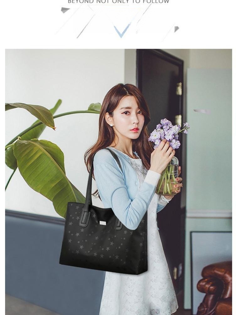 Fashion simple Tote waterproof large capacity durable shopping shoulder bag