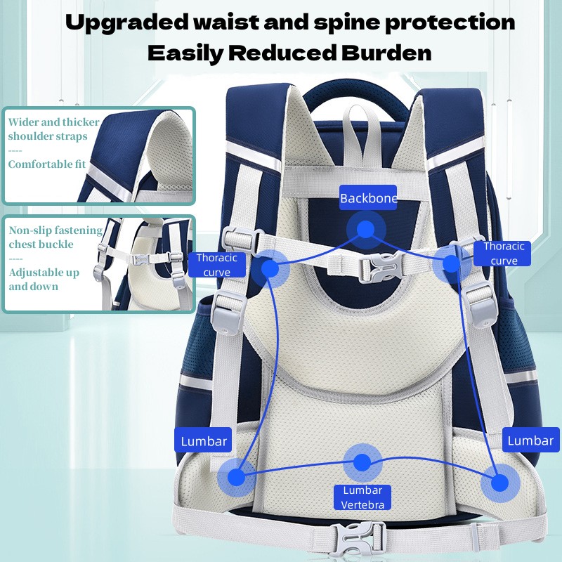 Children's Spine Protection Schoolbag High Quality Waterproof Shoulder Bag Multi-color Elementary School Students Schoolbag Gift