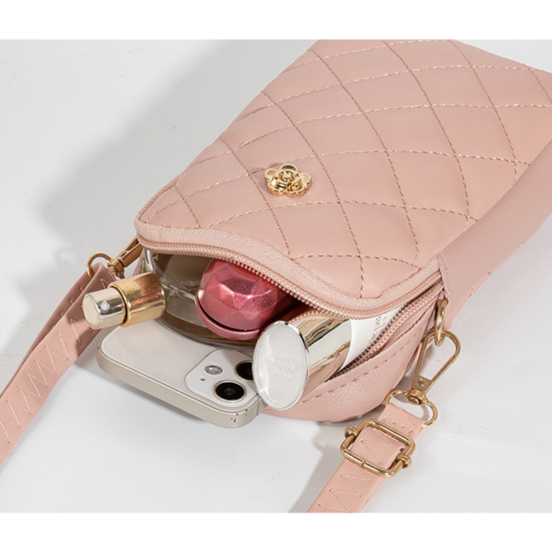 Geestock PU Leather Shoulder Bag Embroidery Mobile Phone Bags Women Fashion Crossbody Bag Mini Handbag For Female Wallet Pouch