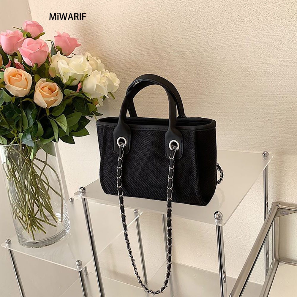 Bag Women Luxury Canvas Tote 2023 Trend Designer Female Shoulder Bags For Messenger Handbag Casual Chain Women's Bag New Small