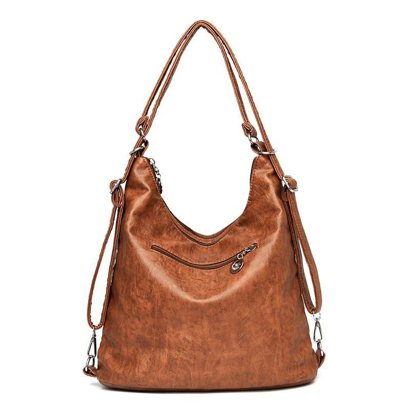 Vintage Women Shoulder Bag Fashion PU Leather Messenger Bag Designer Purse Large Capacity Handbag Travel Bag sac à main