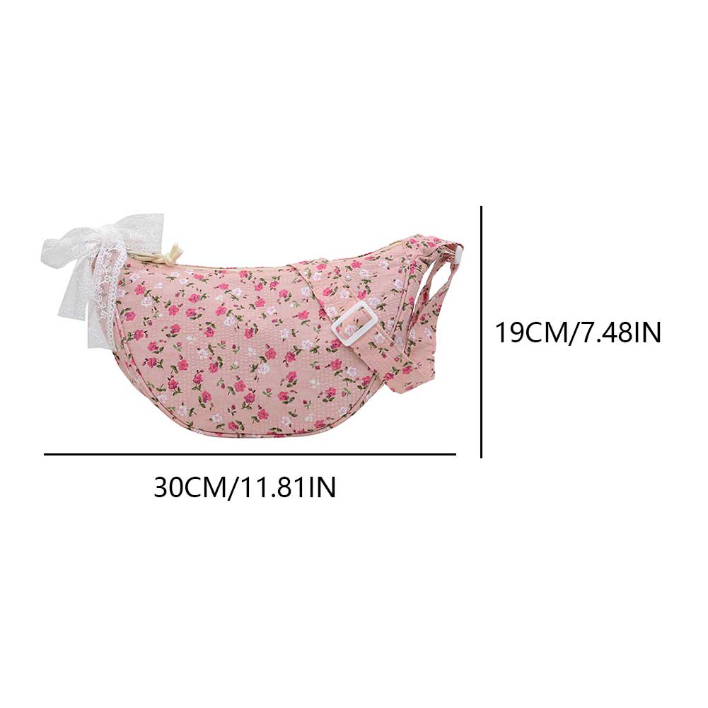 Women Cute Underarm Bag Large Capacity Leisure Armpit Bag Adjustable Strap Fashion Satchel Bag Girls Outdoor Daily Bag