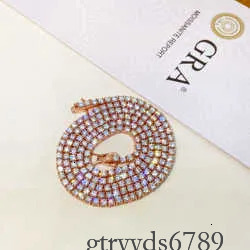 Hip Hop Jewelry Sterg Sier Pass Tester Dia VVS Moissanite Tennis Chain