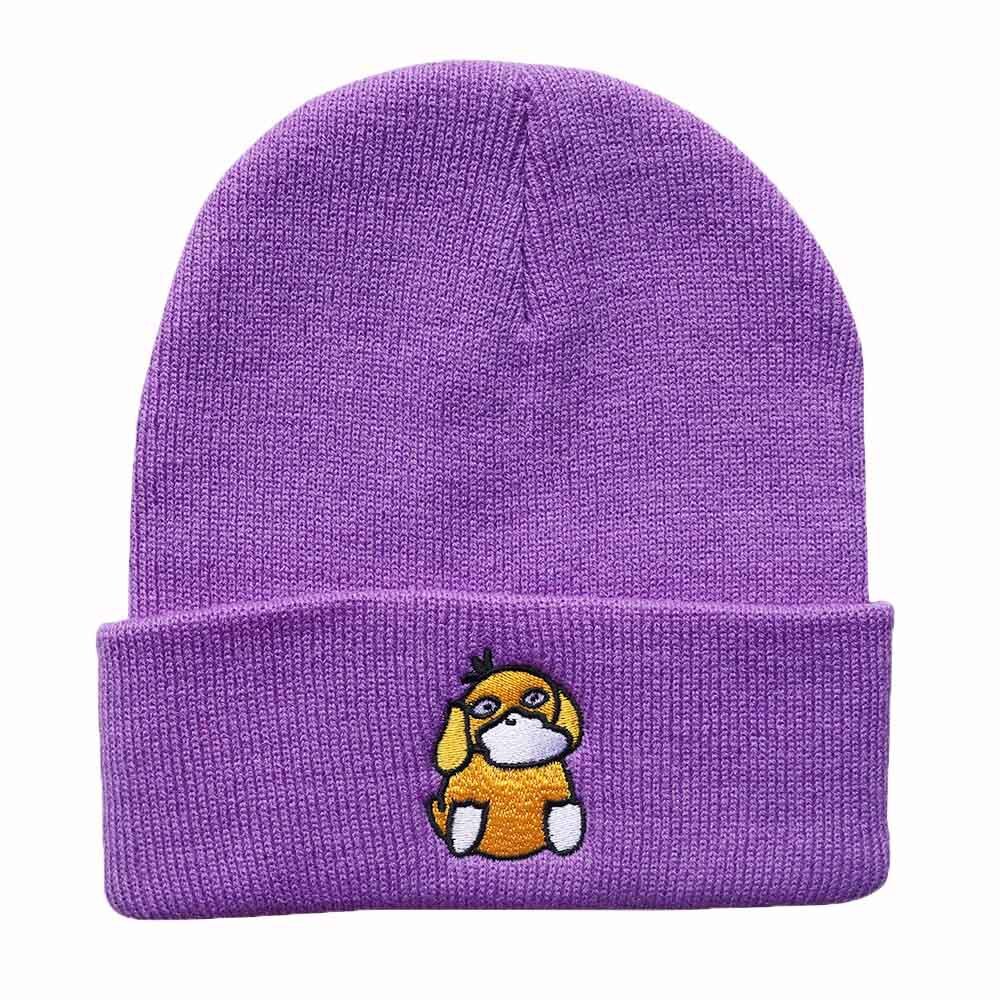 High quality design, Popular new styles for boys girls in autumn winter, cartoon duck embroidered knitted hats, and warm hat