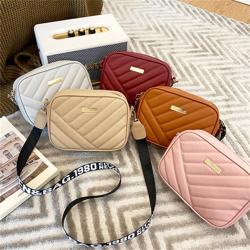 1pc High Quality PU shoulder Bags for Woman's Handbag Simple Crossbody Casual Messenger Bag Female Cool Shoulder Bags Phone Bag