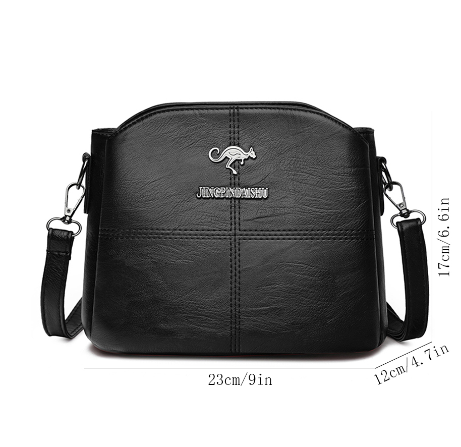 Soft PU Leather Small Crossbody Bags for Women Handbag Purse Multi-Pocket Messenger Bag Designer Casual Shoulder 3 Layers Bolsos