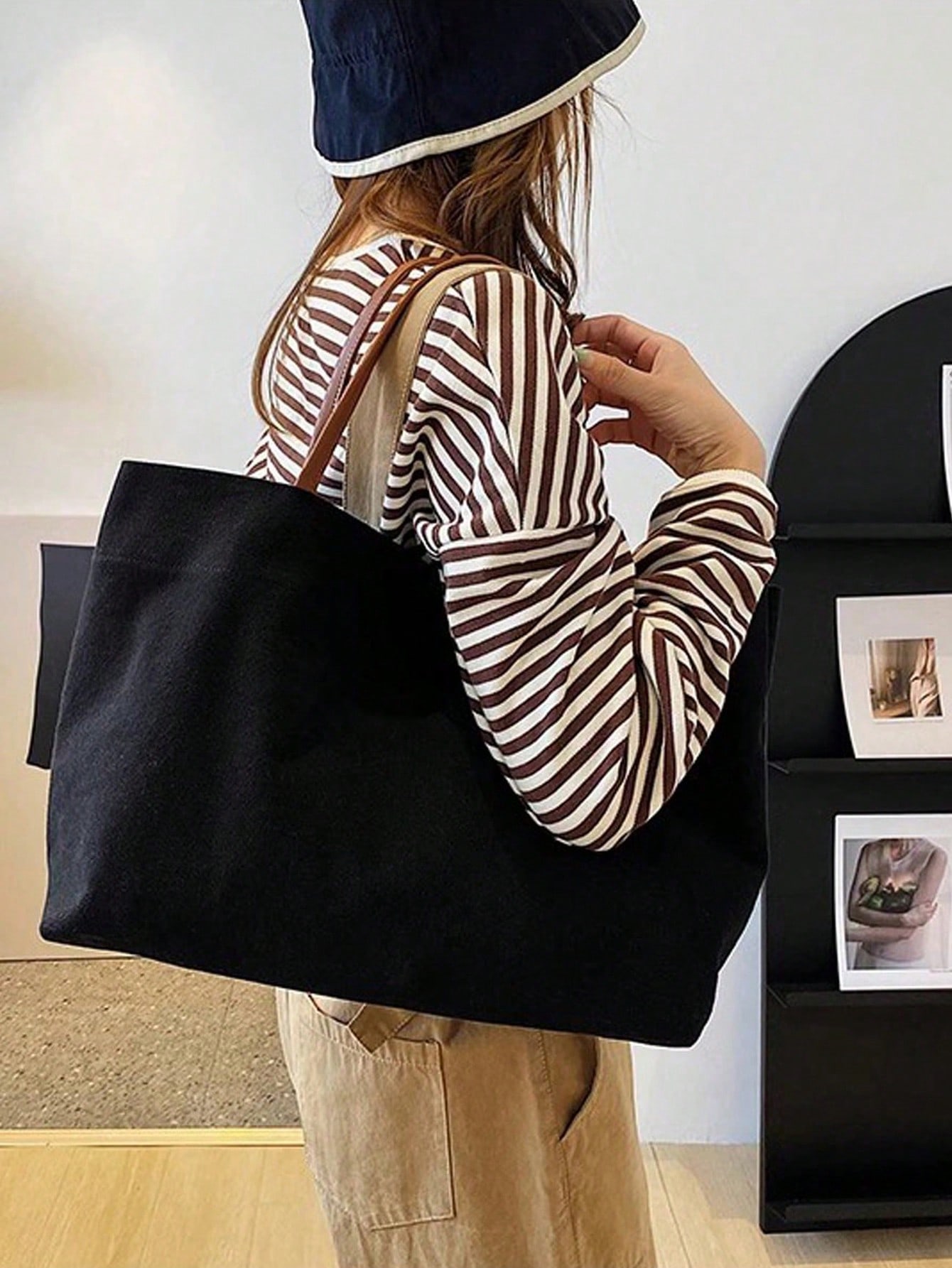 Women Handbags Casual Canvas Large Capacity Tote Shoulder Crossbody Bags Lady Shopper Bag Female Big Purses Shopping Bag