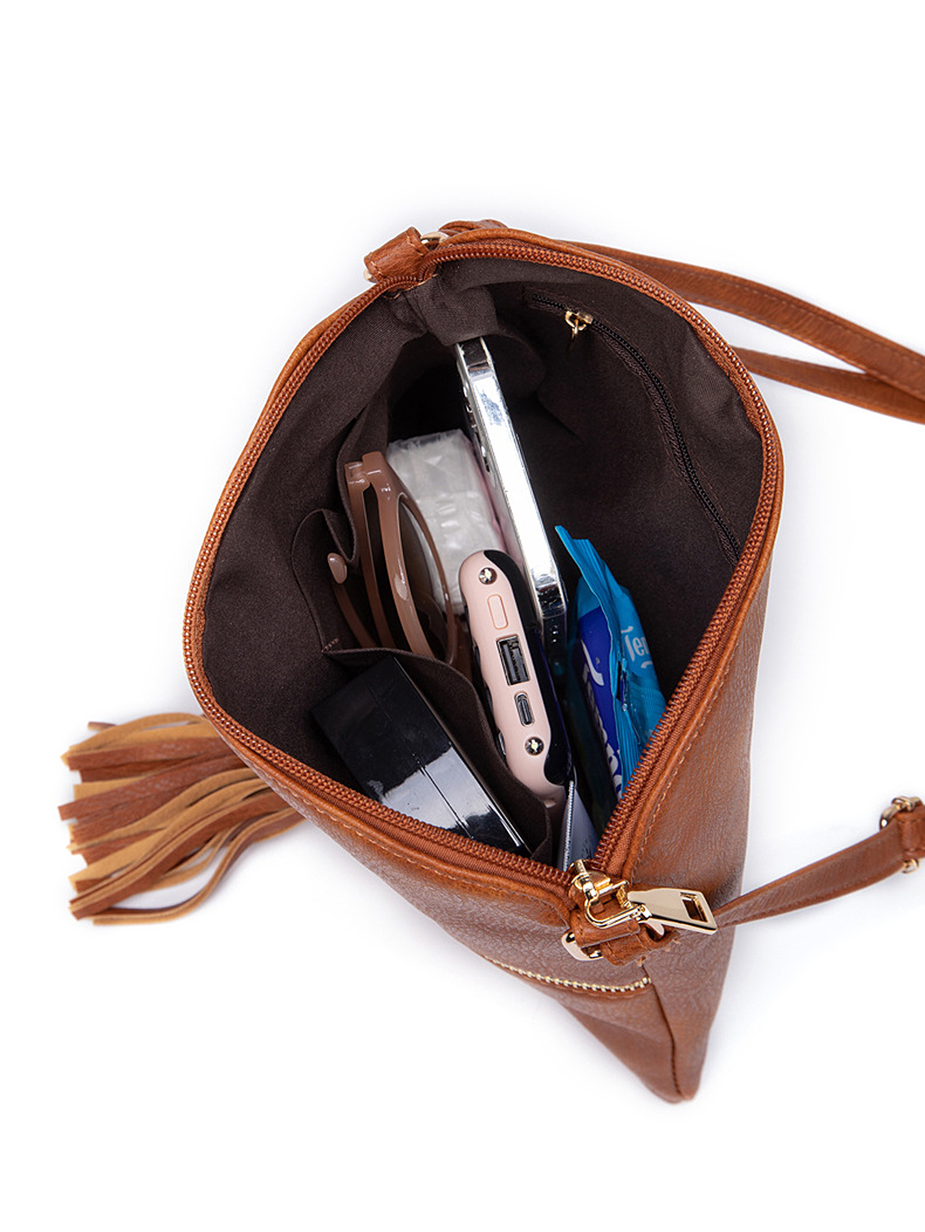 Fashionable retro large capacity women's shoulder bag, high-quality solid color PU leather crossbody bag, soft leather handbag