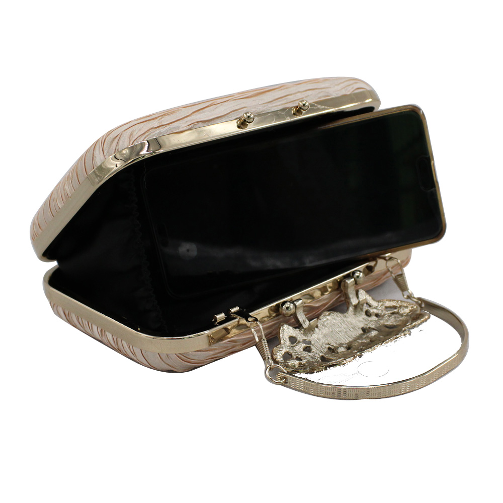 The large capacity Rhinestone satin evening clutch Handbag