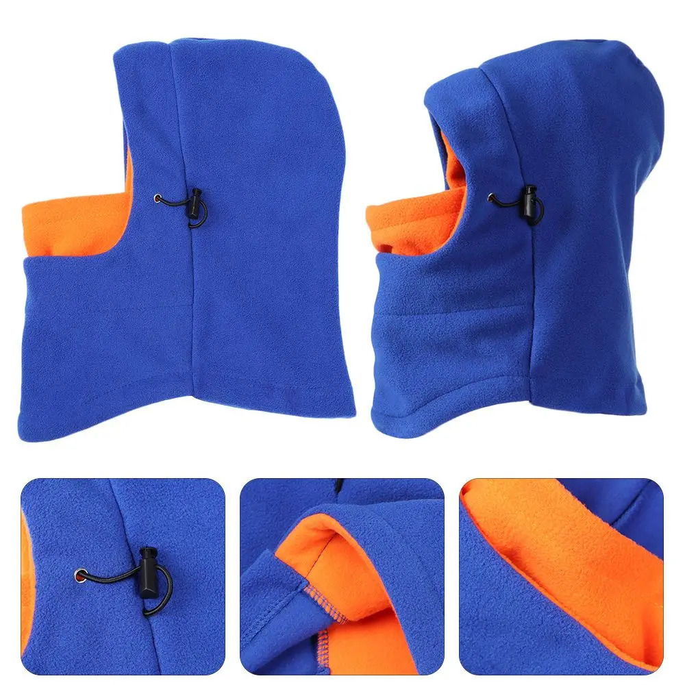 1pc Thermal Neck Warm Full Face Ski Mask Hood Cap Kids Winter Fleece Balaclava Hat Boys Girls Children Cap 241107