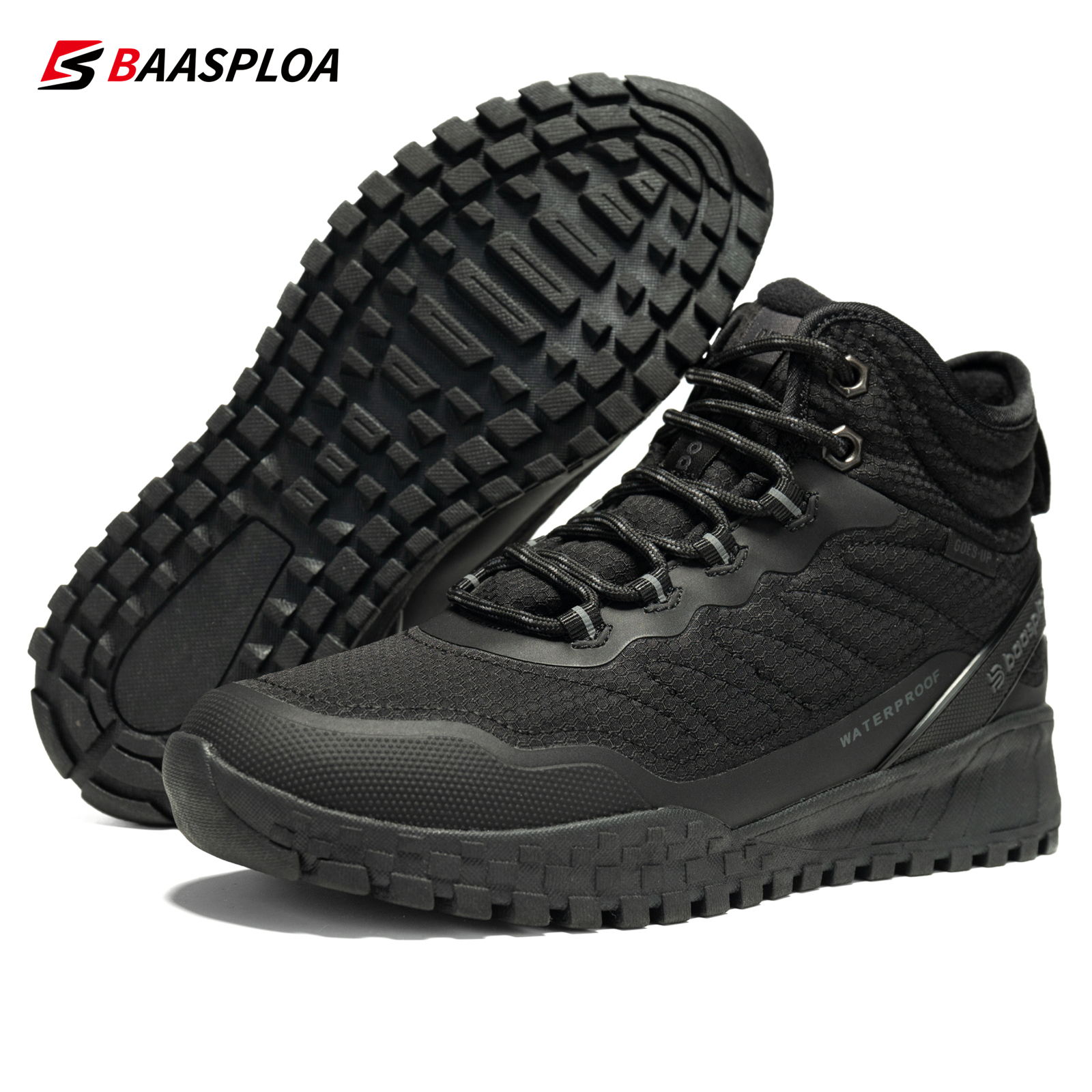 Baasploa Women Plush Snow Boots Winter Warm Female Outdoor Shoes Non-Slip Walking Shoes Casual Waterproof