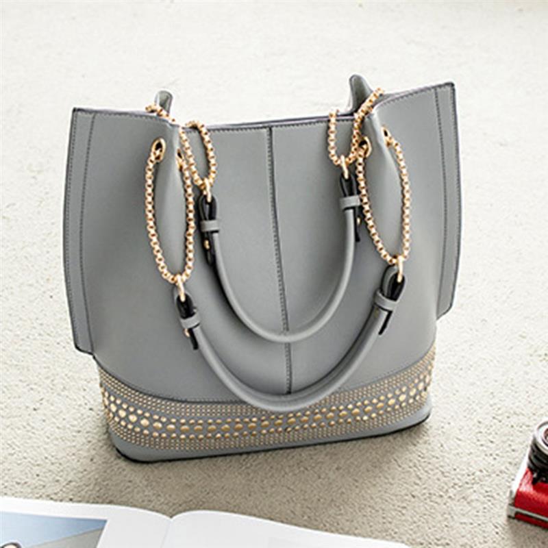 Shoulder Bag Women New Discounts Are Cheap Women Three Set Handbag Three Pieces Tote Bag Crossbody Wallet Leather Handbag 2019