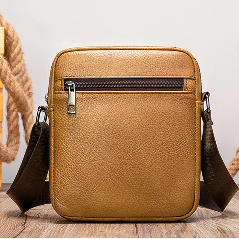Casual Style shoulder bags for men ner y crossbody male leather messenger mini bag cowskin 241106