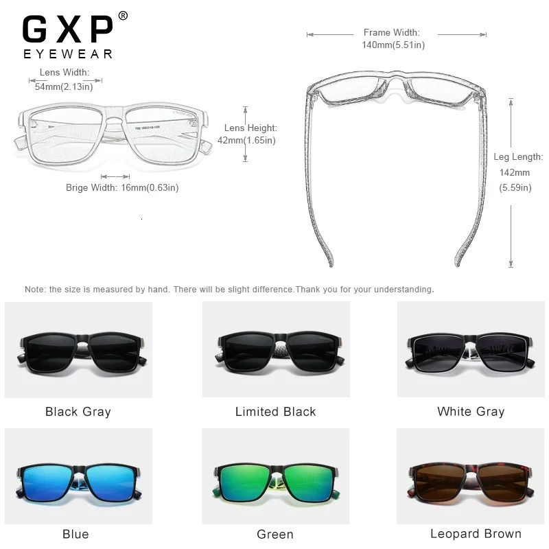 GXP square retro polarized UV400 mens sunglasses with carbon fiber pattern outdoor womens zebra stripe frame glasses 241106