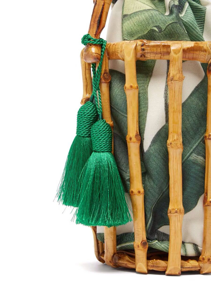 Woman Bags Designer Handmade Tassel Woven Bag Bamboo Bag Stitching Clutch Bucket Bag Hollow Bali Holiday Beach Bag Handbag