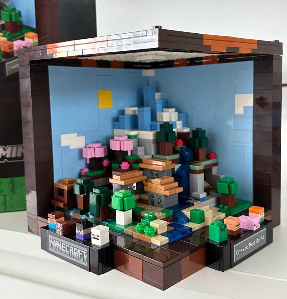 Blocks Blocks Craft Biomes Creative Workbench assembles puzzle toys compatible with 21265 building blocks for birthdays and Christmas gifts H241107 CL