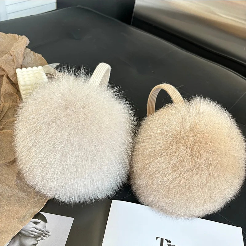 winter fashion unisex leather mink earmuffs with velvet straps womens foldable earmuffs ear warmers genuine fur earmuffs 241107