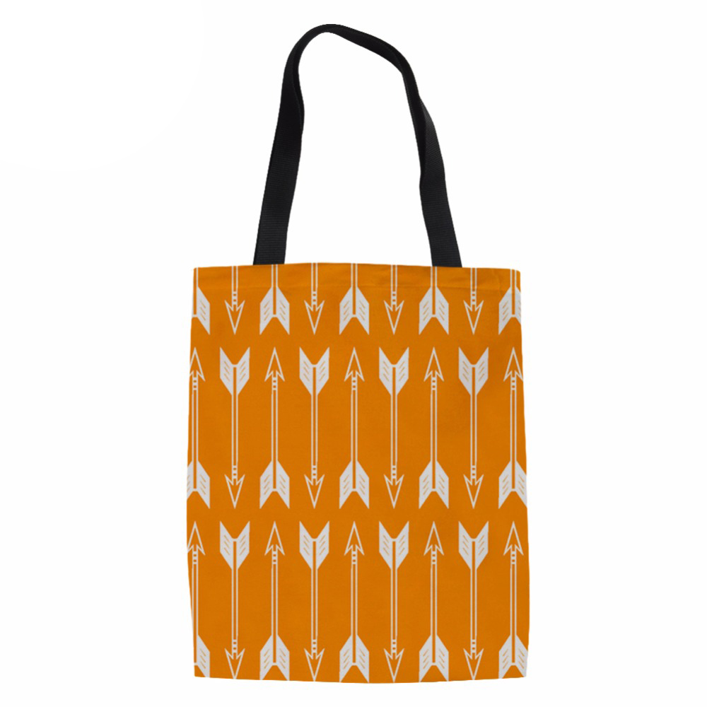 NOISYDESIGNS Arrows Printing Handbag Orange Female Coth Bag for Women Tote Bag Ladies Hand Bags Summer Beach Messenger Bag