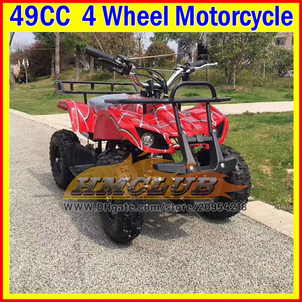 Kids Adult ATV UTV MOTO 49CC 50CC 2 Stroke ATV OFF-road Motorbike ATVS Gas Quadbike 4 Wheels Gasoline Motorcycle For Kids Child Boys Girls Raptor Ramp