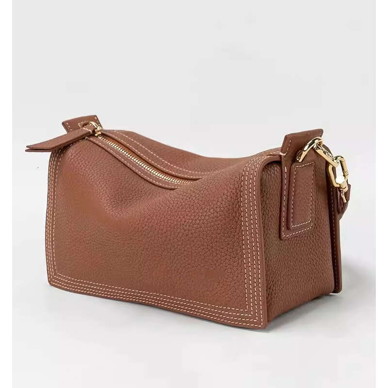 OLOEY Genuine Cowhide Leather Pillow Bag Female Soft Cover Stiches Strim Delicate Decoration Fashion Cross Body New