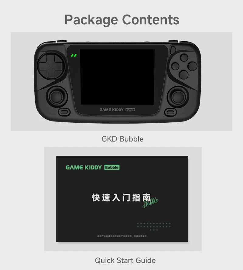 Game machine Gkd Kiddy Bubble 3.5 Inch 4000ma Rk3566 Processor Video Output Portable Retro Nostaic Handheld Game hine. Z241107