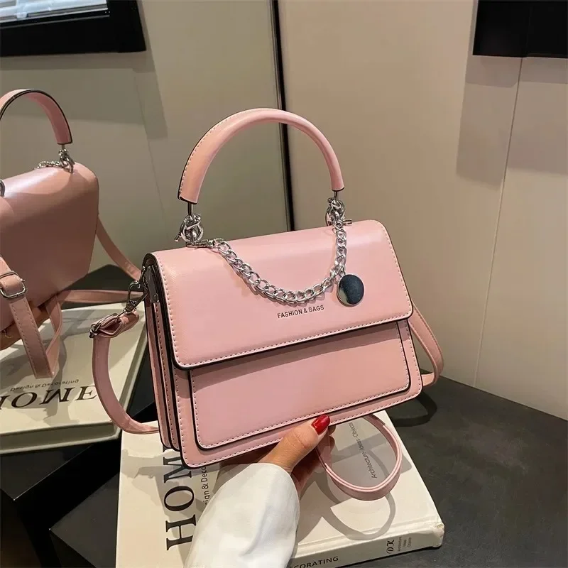 Women Luxury Brand Large Capacity Women PU Shoulder Messenger Bag 2023 Fashion Chain Small Square Bag Daily Elegant