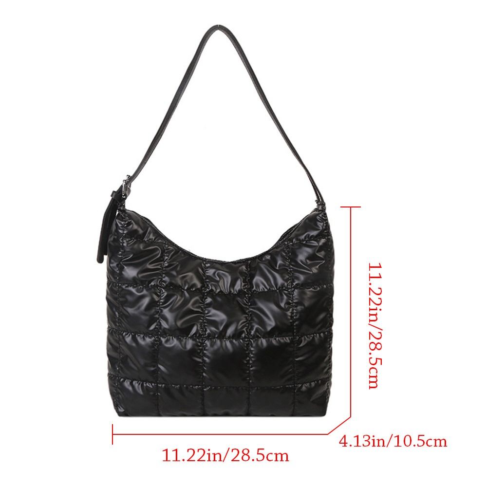 Women Large-capacity Shoulder Bags Casual Underarm Bag Down Cotton Tote Bags Fashion Space Cotton Padded Handbags 2023