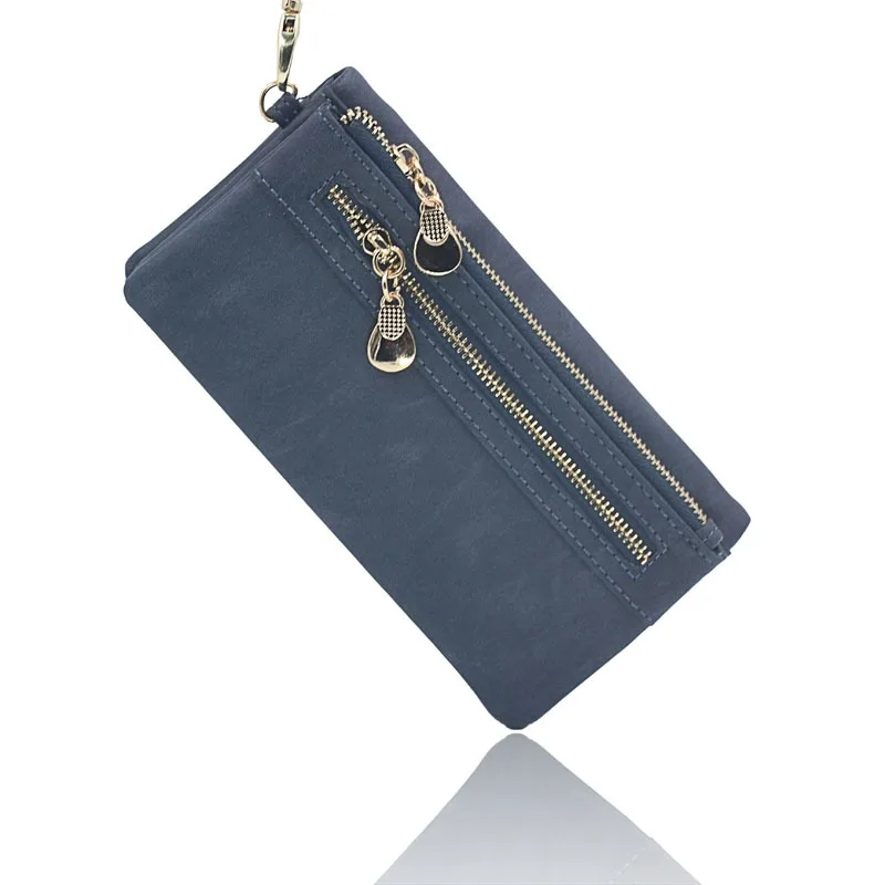 Fashion Zipper Purses Women's Wallets Envelop Long Wallet Women Long Section Clutch Wallet Soft PU Leather Money Bag