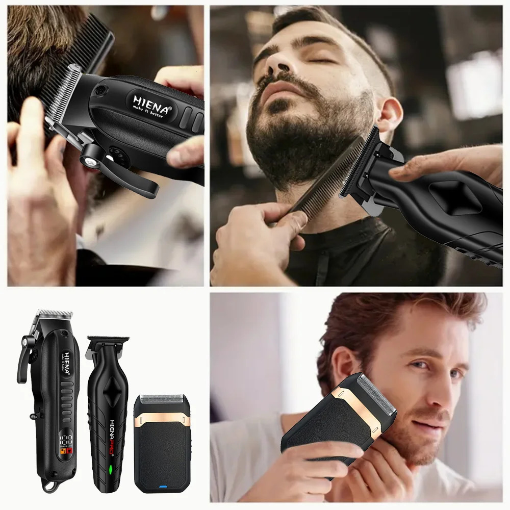 Professional electric hair cutting tool set USB charging hair cutting machine T-cutter head zero gap hair clipper mens razor 241107