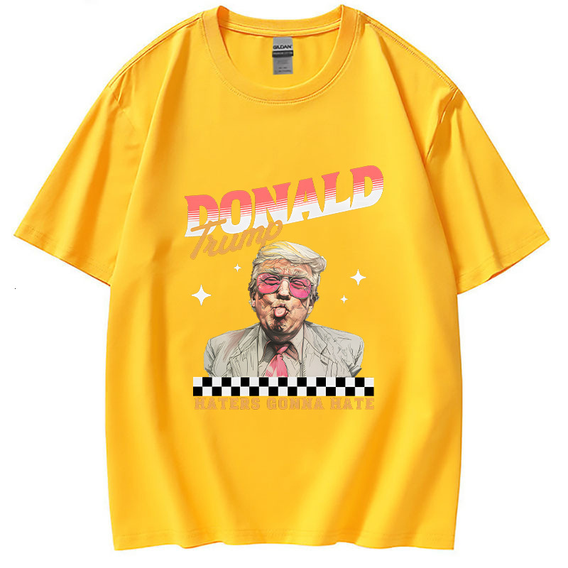 New Trump Summer Collection Half Cotton Casual Fashion Short Sleeve T-shirt Trendy Hoodie