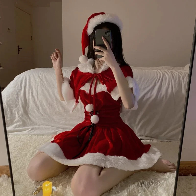 Sexy Christmas Party Mini Dress Womens Red Belt Casual Evening Dress Womens er Korean Dress Autumn/Winter Edition 241106