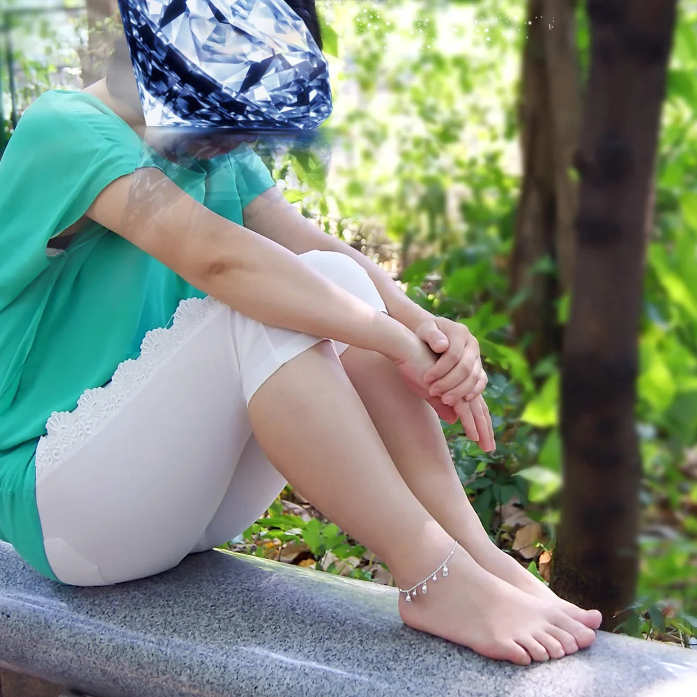 Barefoot Anklet Style Light High Quality 925 Pure Silver Sexy and Elegant Chain Anklet Womens Jewelry 241107