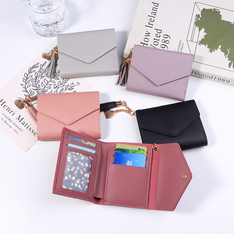 1Pc Short Tassel Wallet Women Fashion Purse Mini Coin Purse Female Money Pocket Small Card Holder Bag Girl Clutch Bag