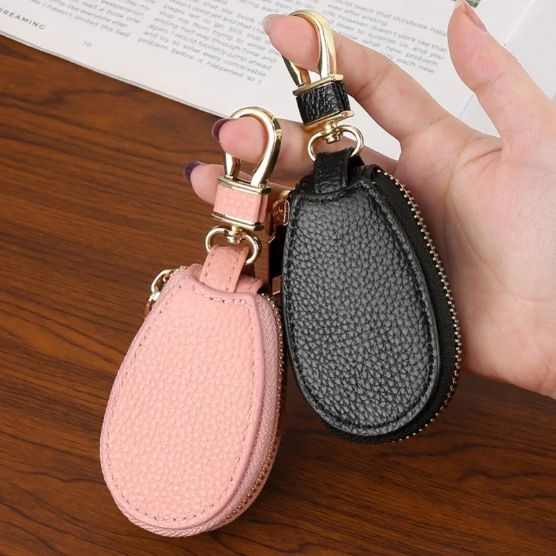 Mini Portable Women Couples Zipper Door Keys Storage Multi-function Simple Solid Protection Classic Unisex