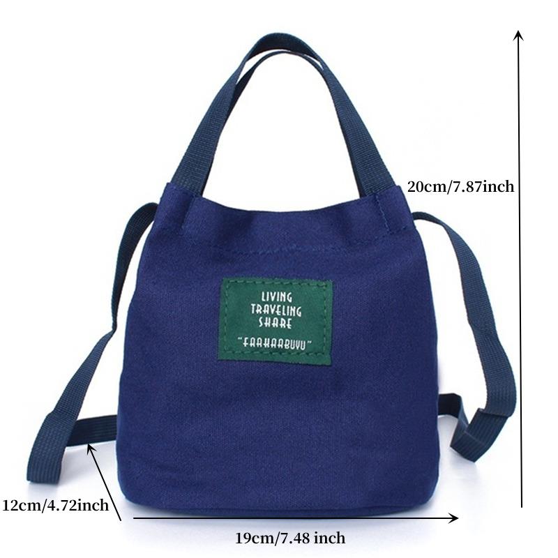 Canvas Shoulder Women's Bag Small Korean Fashion Messenger Bag Crossbody Bag for Girl Students Cotton Cloth Female Handbags