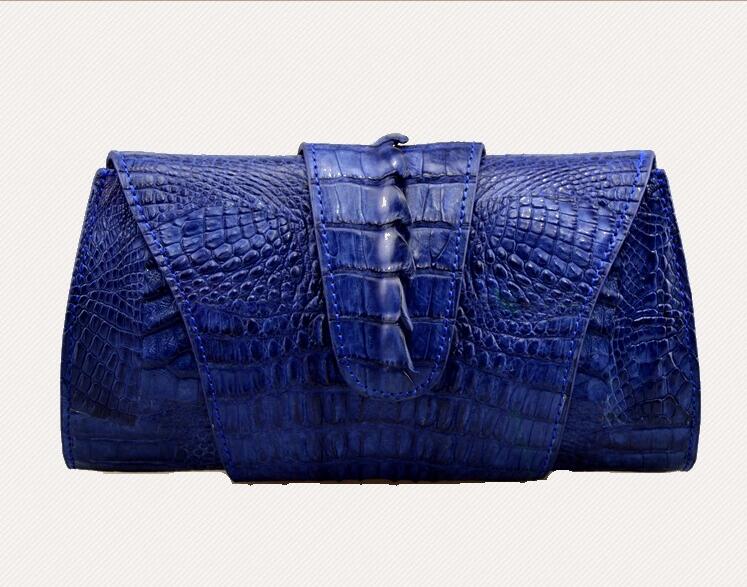 100% genuine crocodile leather skin women clutch wallet, 2016 fashion alligator skin women Evening clutch cross body bag