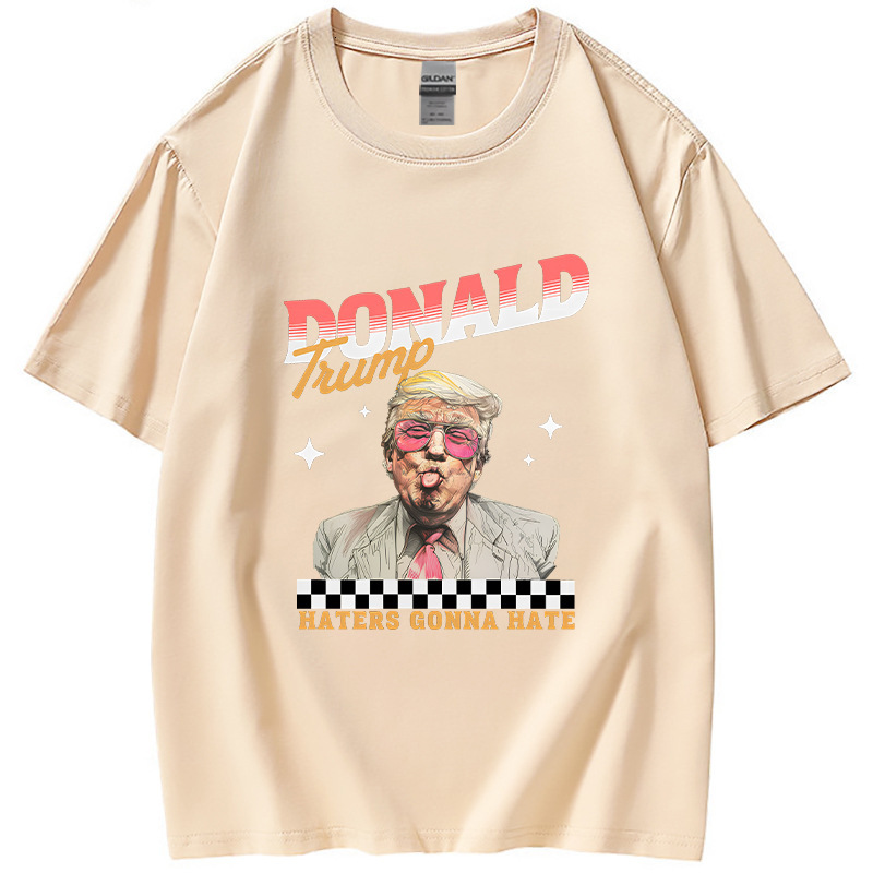 New Trump Summer Collection Half Cotton Casual Fashion Short Sleeve T-shirt Trendy Hoodie