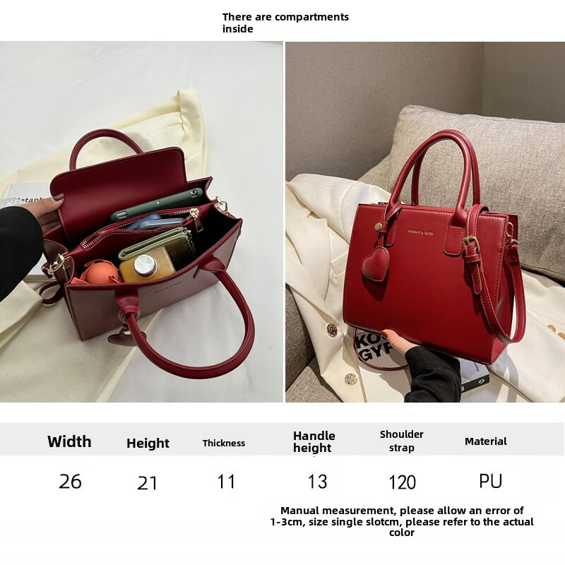 AIOSC New Female Bridal Bag Large Capacity Red Envelope Wedding Use Synthetic leather Zipper Style Sleek design BagVoyage