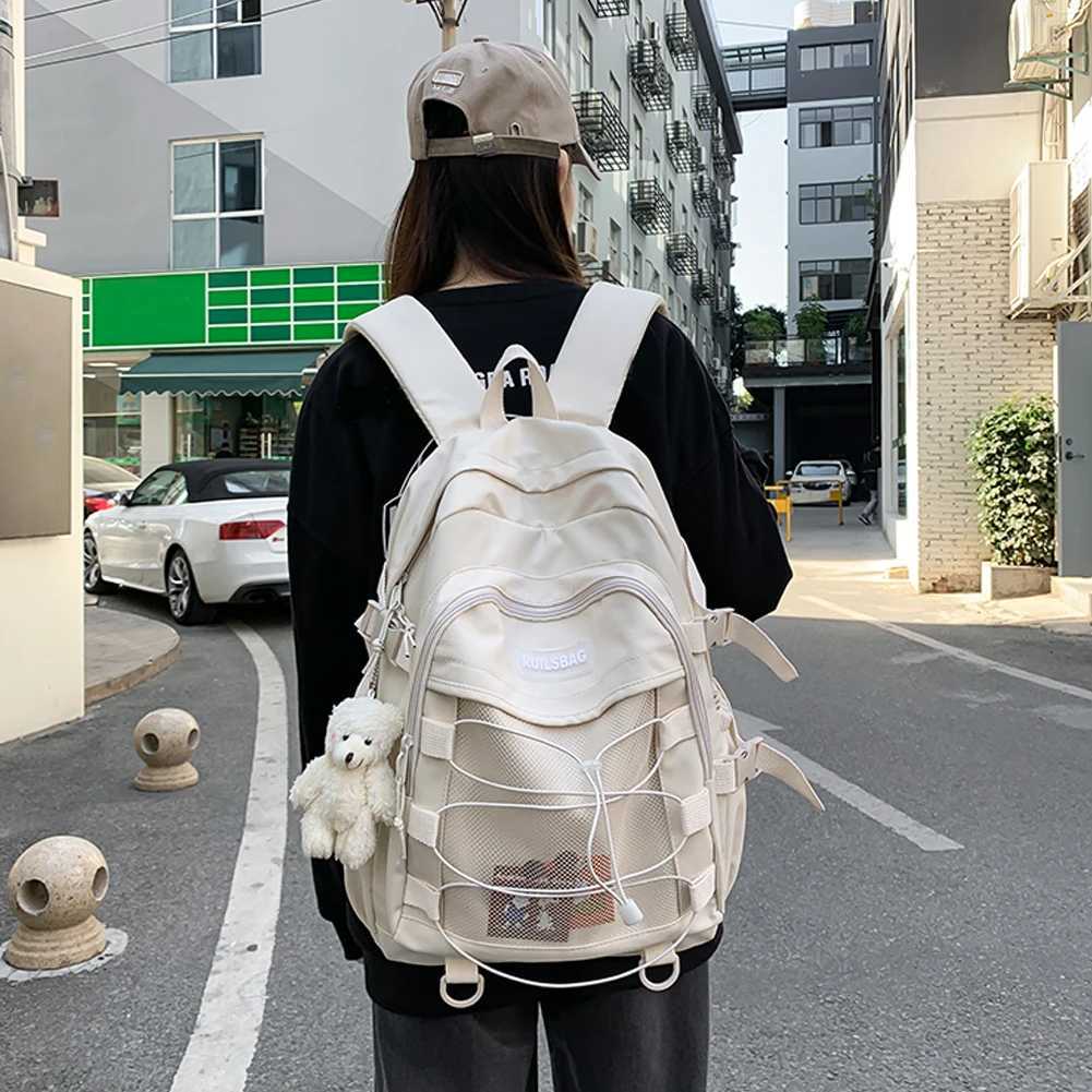 Kawaii Women Backpack Waterproof School Bag for Teenager Girl Student Bookbag Laptop Rucksack Cute Unisex Travel Bagpack Mochila 241107