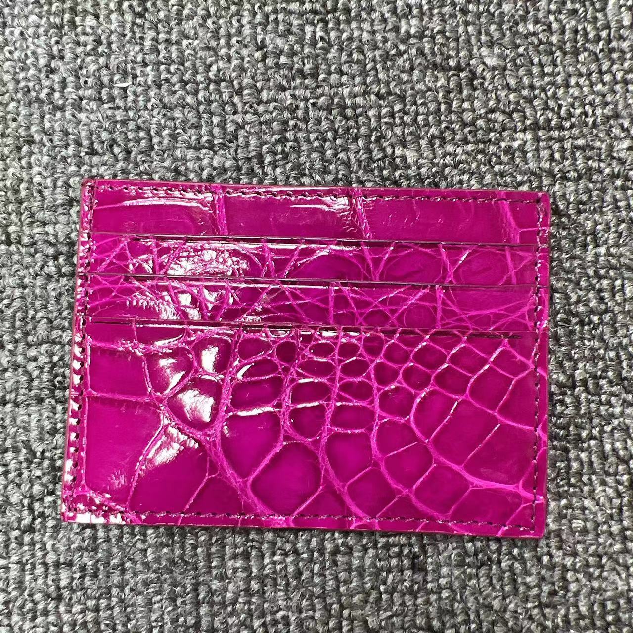 New Crocodile Real Leather Card Bag Fashionable Men's Multi Card Holder Card Case Women's Genuine Leather Coin Purse Wallet