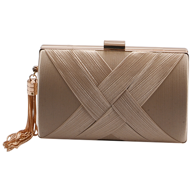Tassel Fashion Ladies Clutch Bag Shoulder Handbags Female Party Wedding Evening Bag For Phone Purse Gold