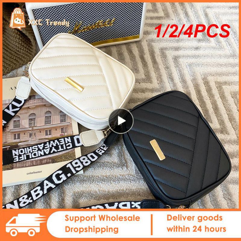 1/2/4PCS New Arrival Fashion Women's Small Crossbody Bag PU Leather Messenger Bag Zipper Handbag Purse Summer Travel Bag for