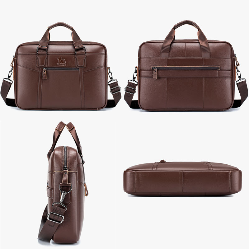 2024 New Men's Business Briefcase Fashion Handbag Large Capacity Shoulder Bag Crossbody Bag 14" Laptop Bag with Travel Suitcase