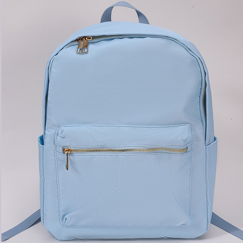 stock large capacity customizable logo travel storage bag Macaron Candy Color New Light Pink nylon backpack