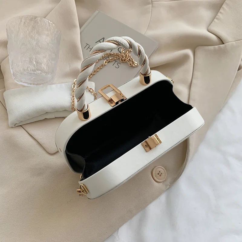 Women Blue White Suitcase Messenger Bags Party Small Totes Handbag Crossbody Bags Evening Clutch Designer Chain Shoulder Bags