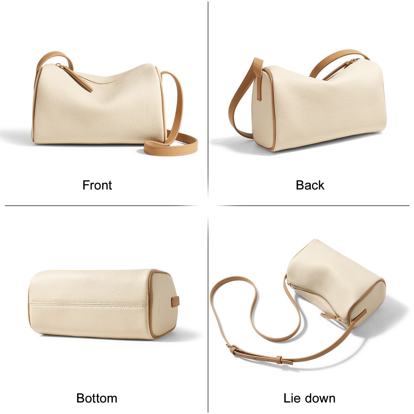ITAMOOD Genuine Leather Clash Fashion Single Price Bag, Simple Elegant Crossbody Bag, Original Luxury Boston Bag