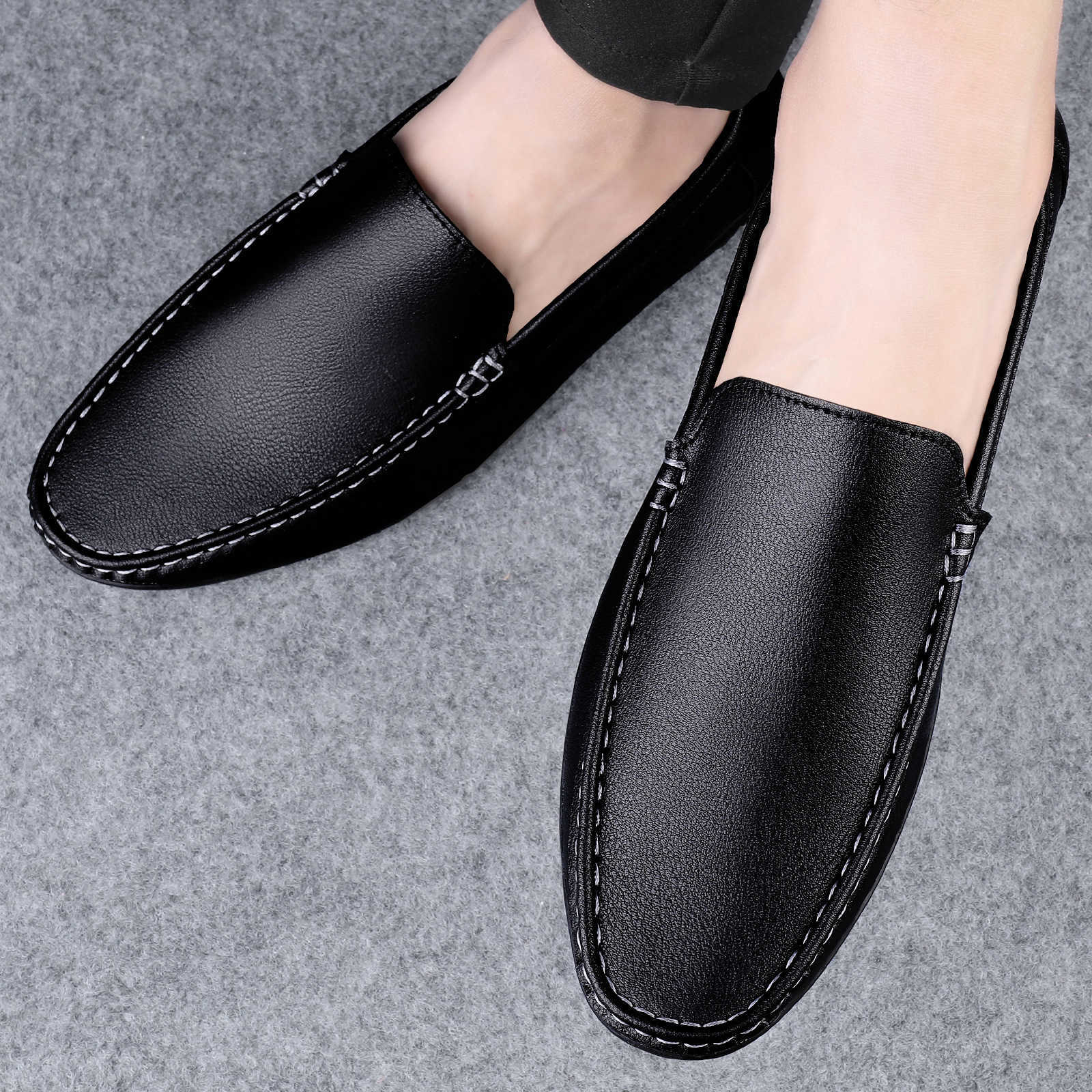 CMM Bean Shoes Mens Summer Mens Casual Lazy Shoes Low Top Soft Sole White Trendy Mens Shoes