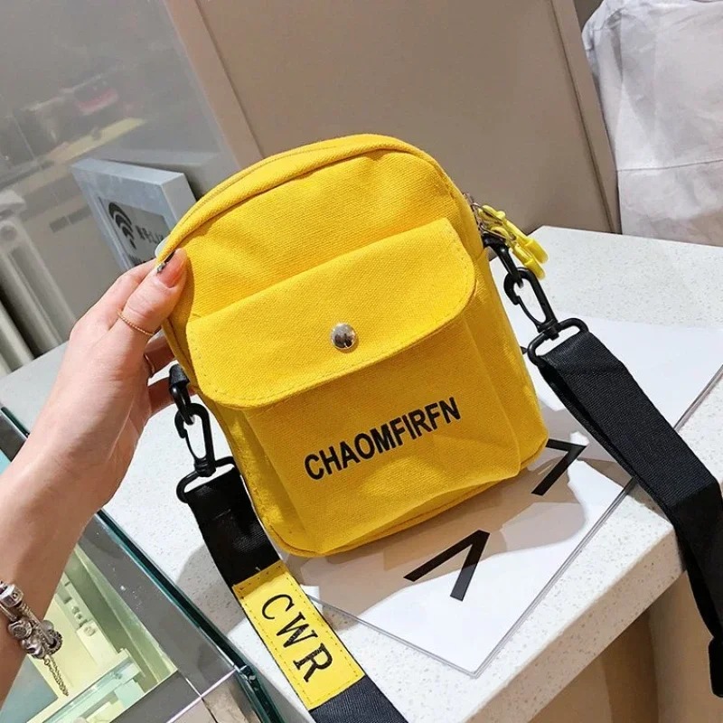Women Shoulder Bag Fashion Pure Color Casual Tote Outdoor Bag Canvas Handbag Zipper Messenger Bags Sac Main Femme