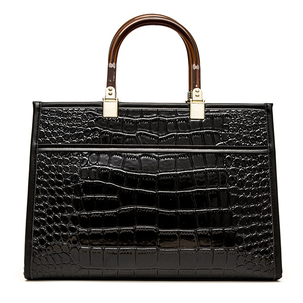Women Crossbody Bag Large Capacity Alligator Pattern Top-hand Bag Wear-resistant Fashion Adjustable Strap Daily Shopping Purses
