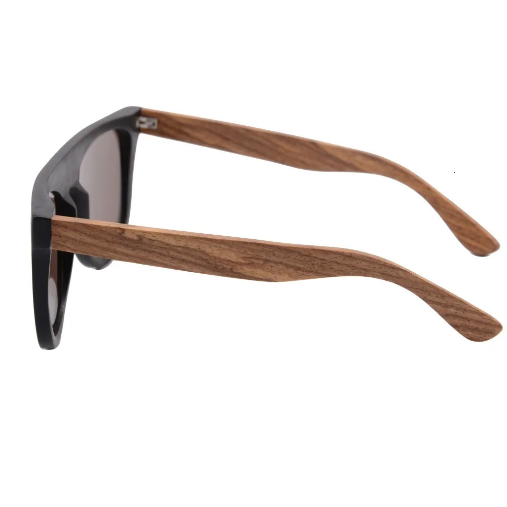 Retro wooden sunglasses polarized sunglasses ebony glass womens round shadow box glass cloth 6002 241106